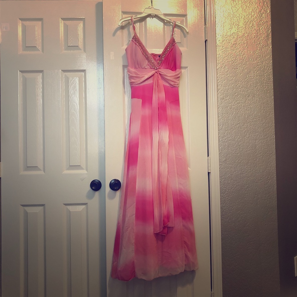 Pink tie dye formal
